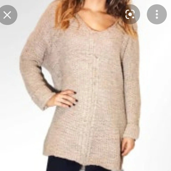 Anthropologie moth alpaca wool acrylic  drop shoulder oversized sweater tunic - Picture 1 of 11